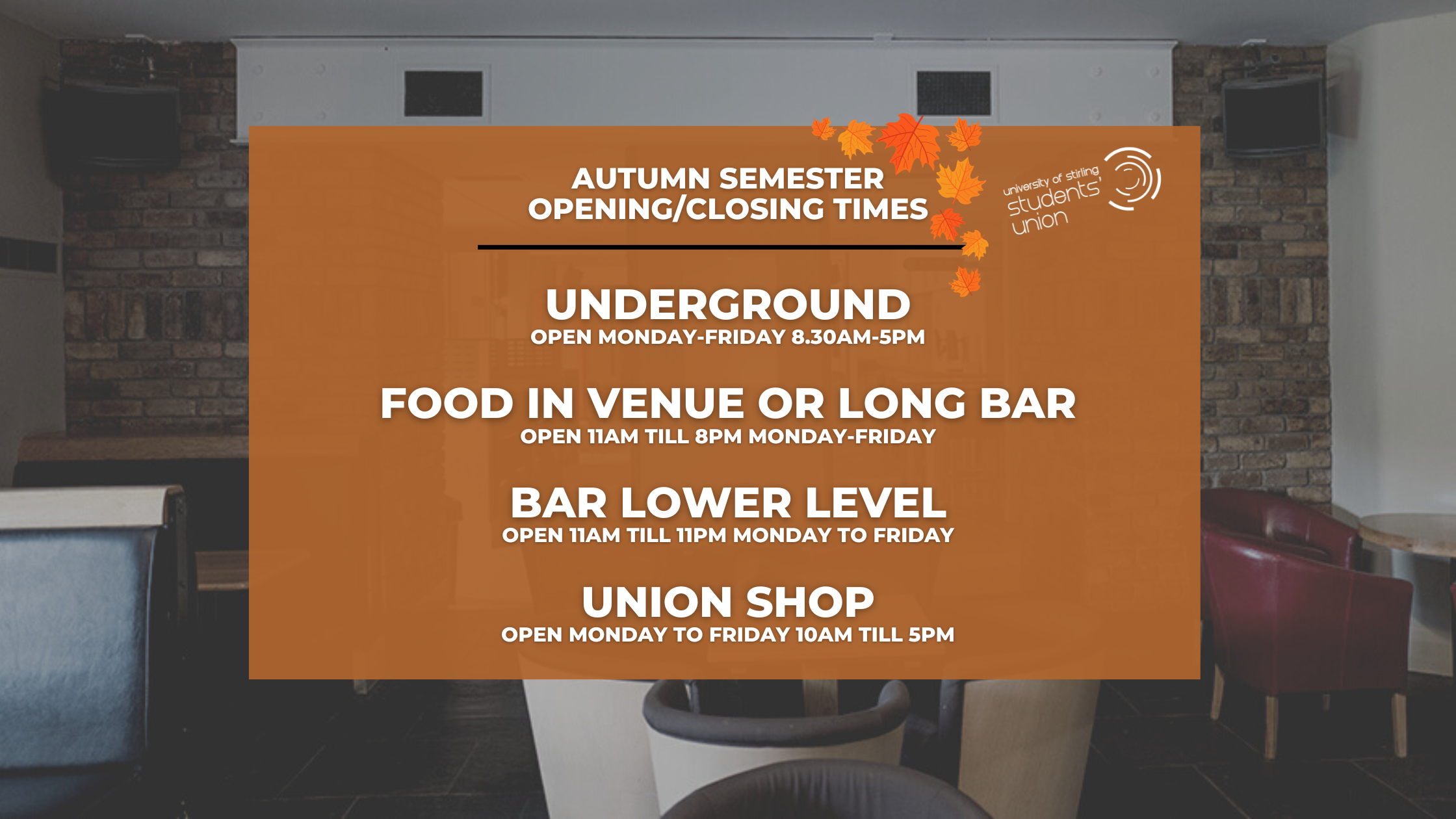 Visit your Union info