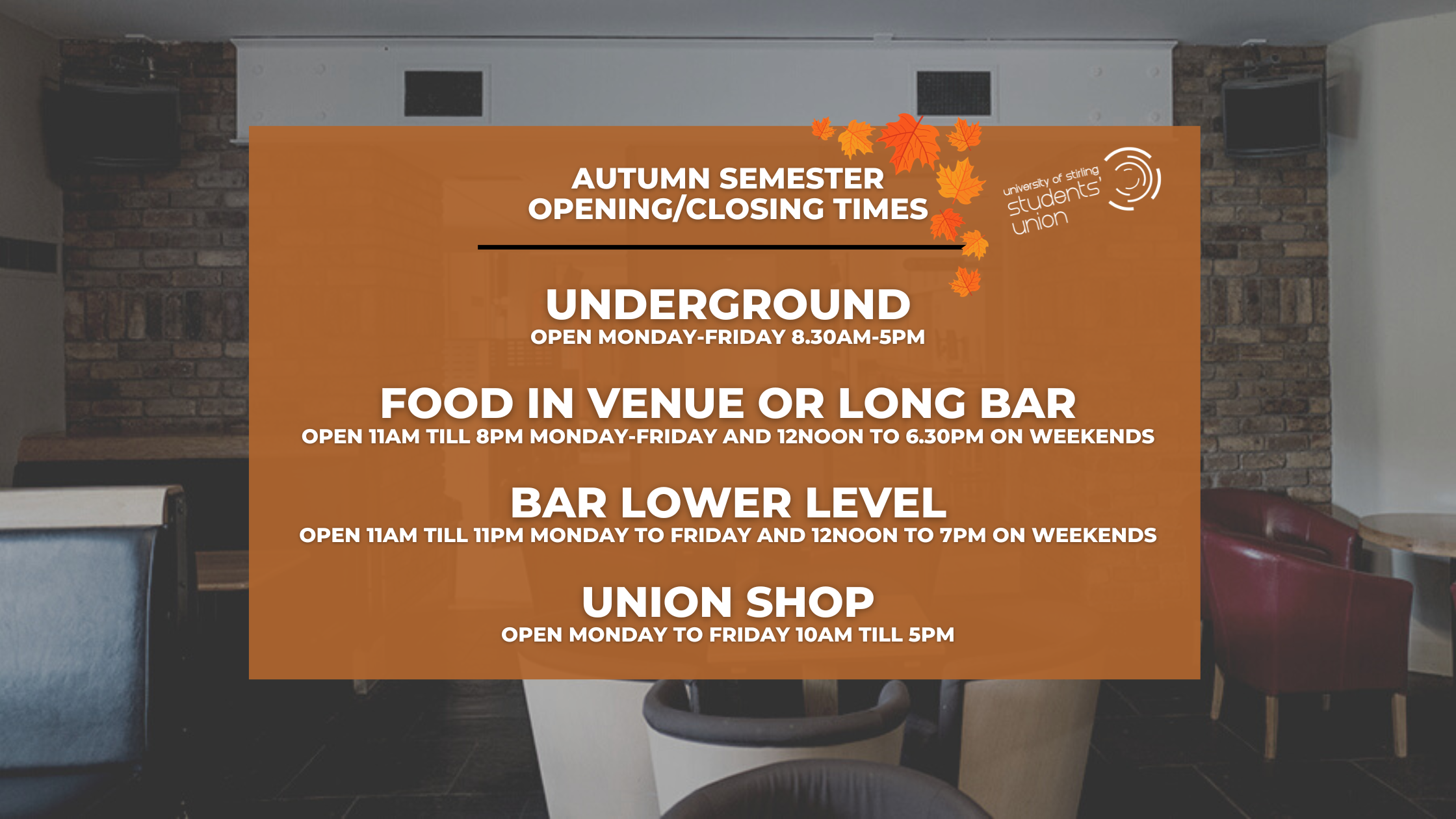 Visit your Union info