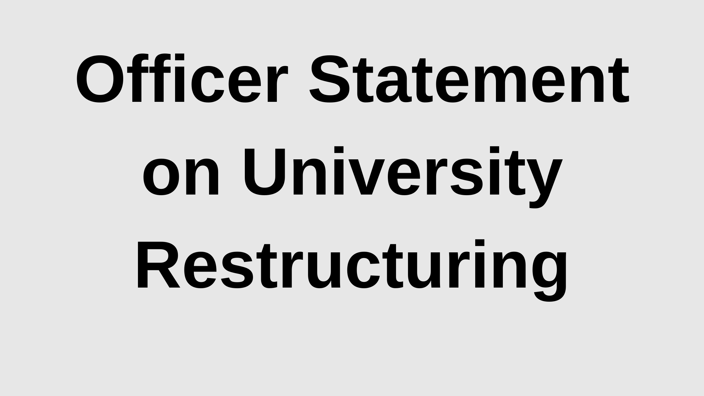 Officer Statement