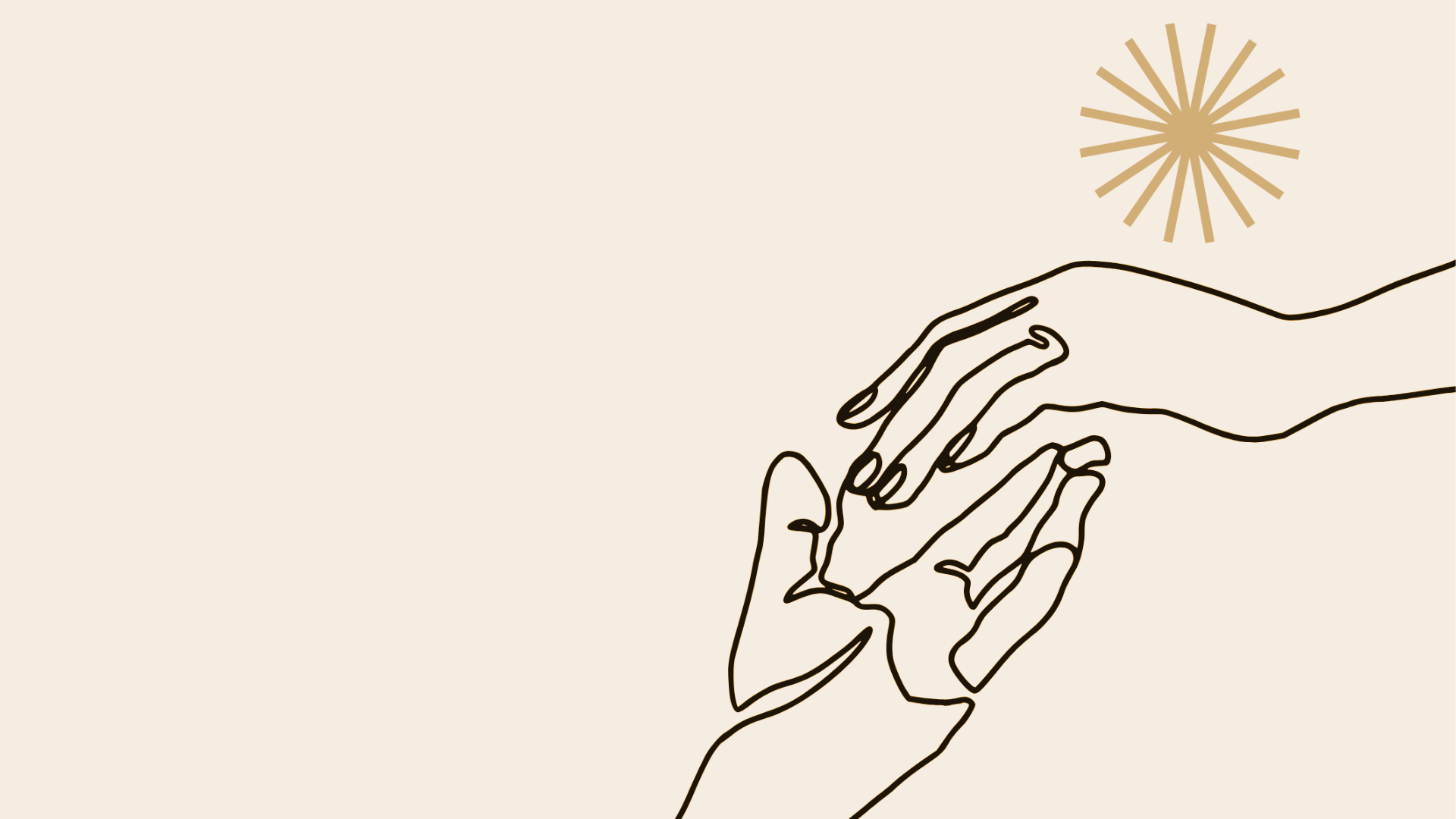 Illustration of two hands about to hold