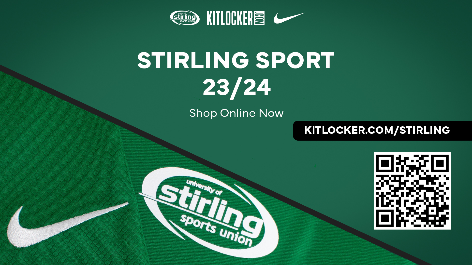 Visit the Stirling Sports Union KitLocker page for the 2023-24 range.